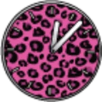 pink girly clock widgets android application logo